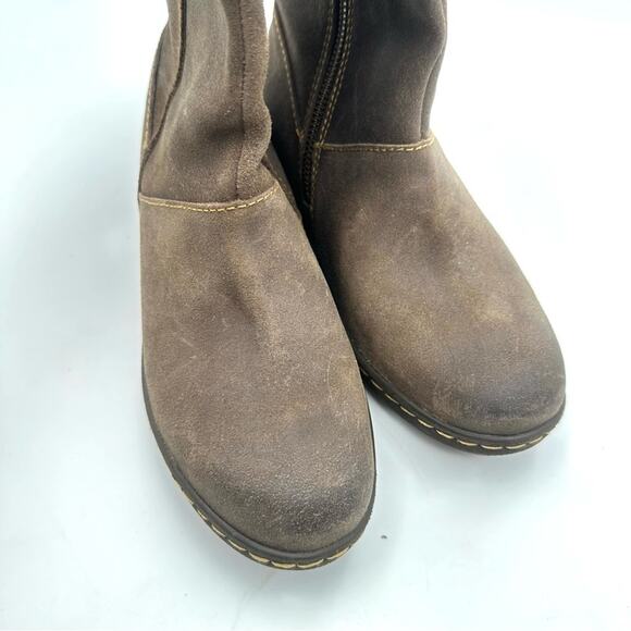 NEW - BORN women's wedge leather midcalf boots - brown - size 8.5 - Picture 4 of 14